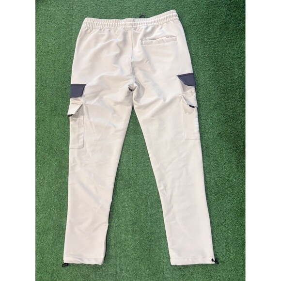 ROCK SALT Mens Tan Cream Cargo Jogger Pants Size M Utility Drawstring Waist - Picture 7 of 8